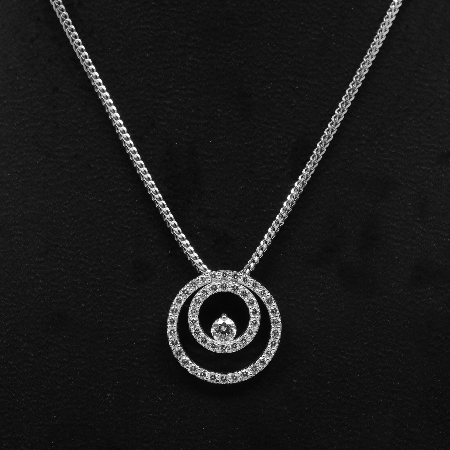 IGI Certified Lab Grown Diamond Round-Cut Pave Cluster Pendant Necklace — 18K Solid Gold, Adjustable Chain