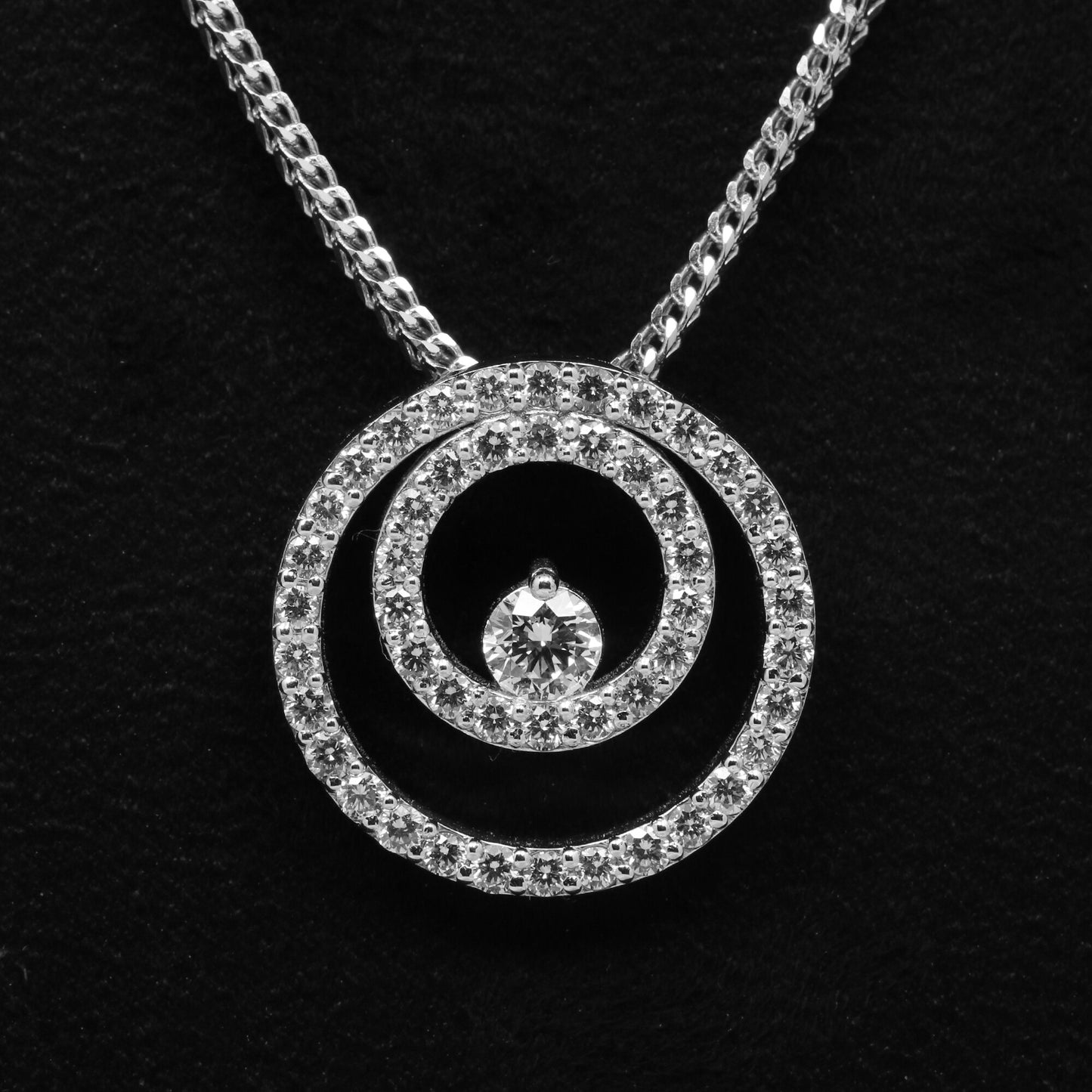 IGI Certified Lab Grown Diamond Round-Cut Pave Cluster Pendant Necklace — 18K Solid Gold, Adjustable Chain