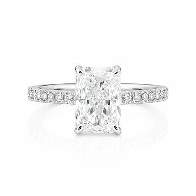 IGI Certified Lab Grown 4.54 Ct Emerald Solitaire Diamond Ring, VVS/E — Solid 14K/18K Gold