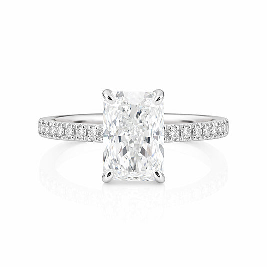 IGI Certified Lab Grown Diamond Emerald-Cut Ring — Solid 14K and 18K Gold