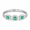 IGI Certified Lab Grown Emerald All-Stone Tennis Bracelet — 14K/18K Solid Gold, 17.47 Carat