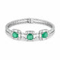 IGI Certified Lab Grown Emerald All-Stone Tennis Bracelet — 14K/18K Solid Gold, 17.47 Carat