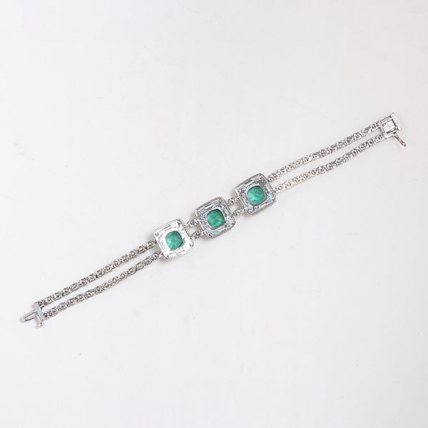 IGI Certified Lab Grown Emerald All-Stone Tennis Bracelet — 14K/18K Solid Gold, 17.47 Carat