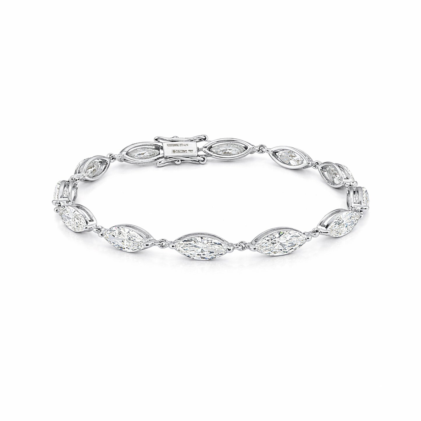 IGI Certified Lab Grown Diamond Graduated Tennis Bracelet — 18K Solid Gold, 12.4 Carat