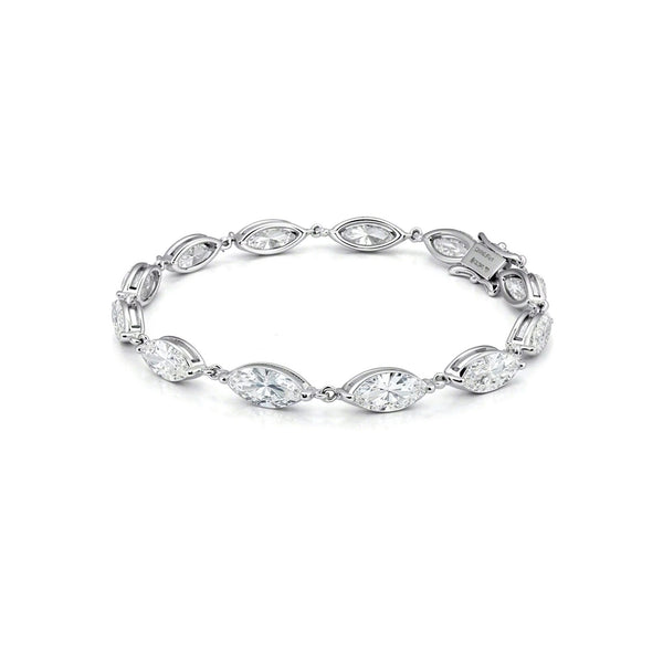 IGI Certified Lab Grown Diamond Graduated Tennis Bracelet — 18K Solid Gold, 12.4 Carat