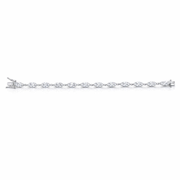 IGI Certified Lab Grown Diamond Graduated Tennis Bracelet — 18K Solid Gold, 12.4 Carat