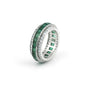 GIA Certified Natural Emerald Round-Cut Diamond Pave Halo Ring — 14K/18K Solid Gold