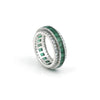 GIA Certified Natural Emerald Round-Cut Diamond Pave Halo Ring — 14K/18K Solid Gold