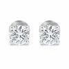 Lab Grown Diamond Accent Round Stud Earrings — Solid 14K / 18K Gold