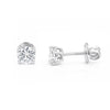 Lab Grown Diamond Accent Round Stud Earrings — Solid 14K / 18K Gold