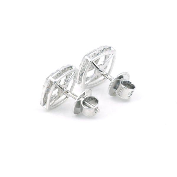 IGI Lab Grown Diamond Round Cluster Stud Earrings — Solid Gold, 0.676ct T.W.