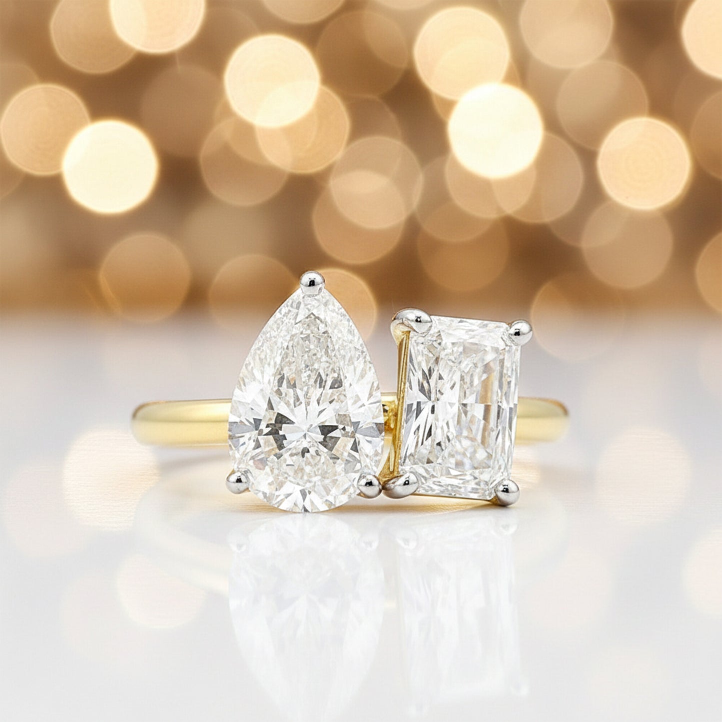 IGI Certified Lab Grown Diamond Emerald-Cut Ring — Solid 14K and 18K Gold
