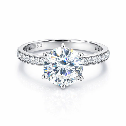 IGI Certified Lab Grown Diamond Round-Cut Ring — Solid 14K and 18K Gold