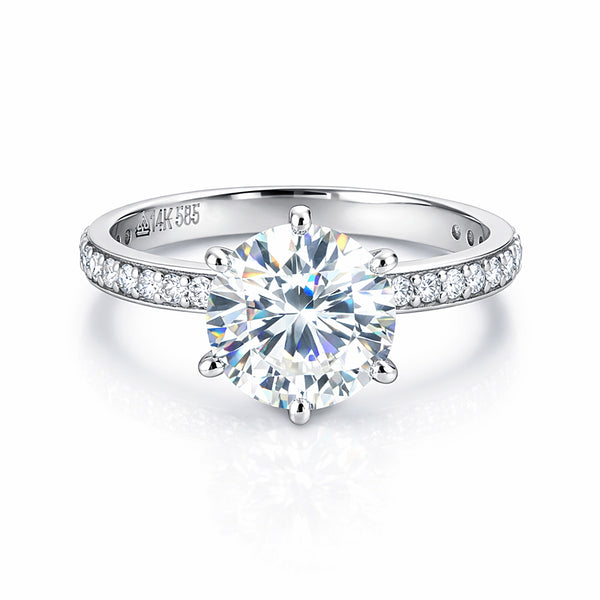 IGI Certified Lab Grown Diamond Round-Cut Ring — Solid 14K and 18K Gold