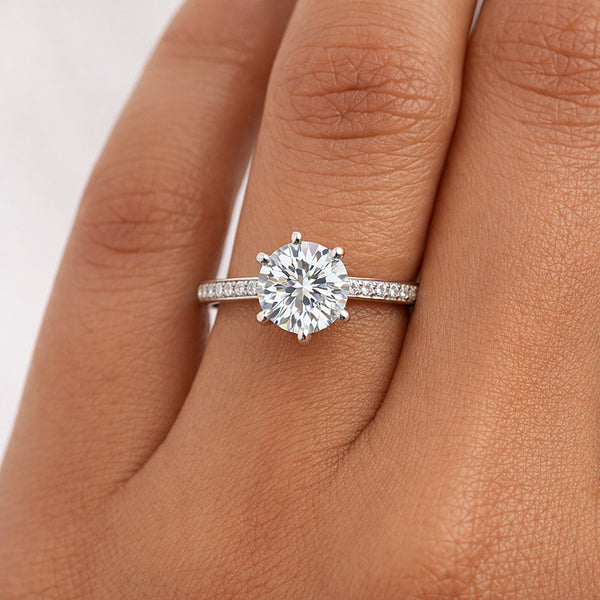 IGI Certified Lab Grown Diamond Round-Cut Ring — Solid 14K and 18K Gold