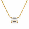 IGI Certified Lab Grown Diamond Emerald-Cut Solitaire Pendant Necklace — 14K/18K Solid Gold, Adjustable Chain