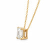 IGI Certified Lab Grown Diamond Emerald-Cut Solitaire Pendant Necklace — 14K/18K Solid Gold, Adjustable Chain