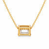 IGI Certified Lab Grown Diamond Emerald-Cut Solitaire Pendant Necklace — 14K/18K Solid Gold, Adjustable Chain