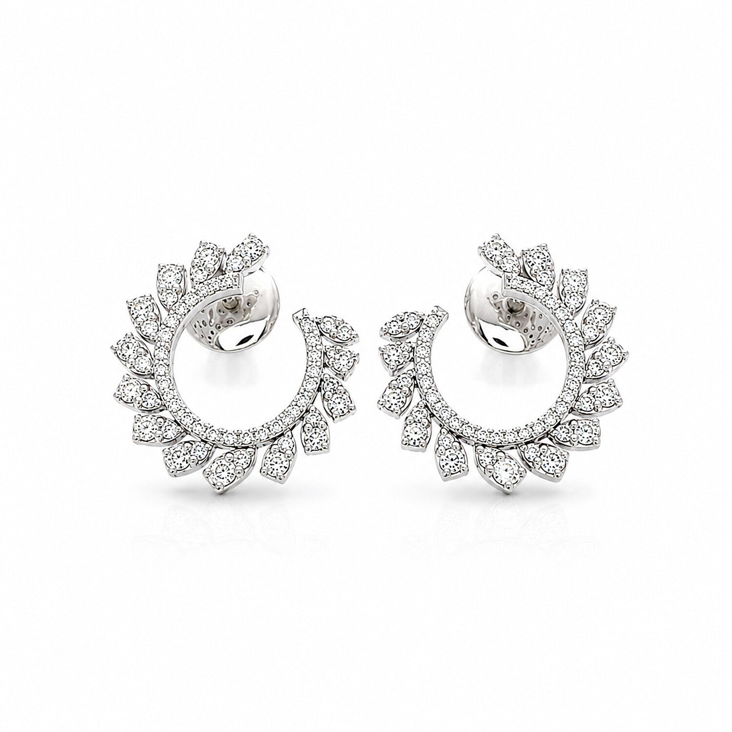 IGI Lab Grown Diamond Solitaire Stud Earrings — 1.32ct T.W., Solid 18K Gold