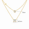 IGI Certified Lab Grown Diamond Mixed-Cut Duo Pendant Necklace — 14K/18K Solid Gold, Adjustable Chain
