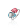 IGI Certified Lab Grown Topaz Pear-Cut Diamond Halo Ring — 14K/18K Solid Gold