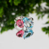 IGI Certified Lab Grown Topaz Pear-Cut Diamond Halo Ring — 14K/18K Solid Gold