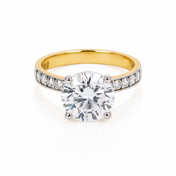 IGI Certified Lab Grown Diamond 0.3ct Round Petite Halo Ring — 18K Solid Gold