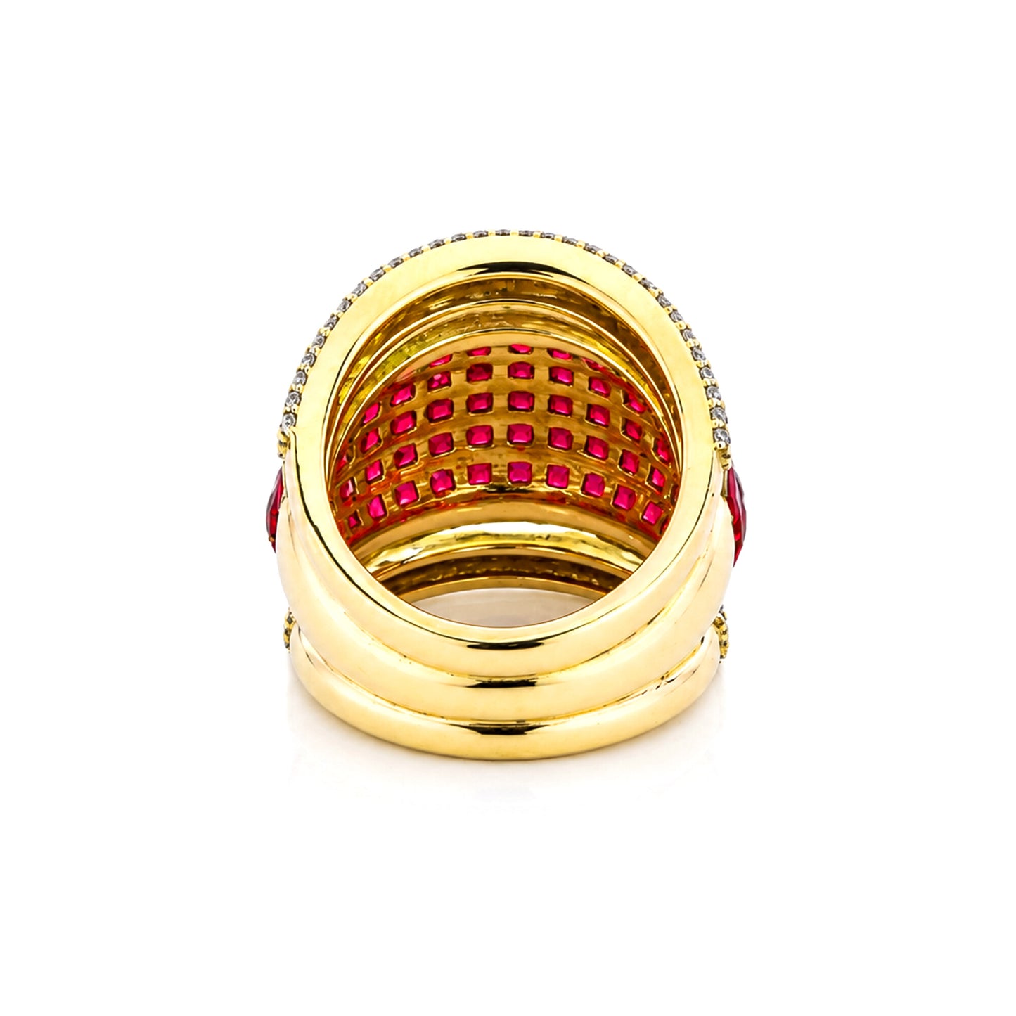 IGI Certified Lab Grown Diamond 4.64ct Round 289-Stone Pavé Cocktail Ring — 14K/18K Solid Gold