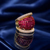 IGI Certified Lab Grown Diamond 4.64ct Round 289-Stone Pavé Cocktail Ring — 14K/18K Solid Gold