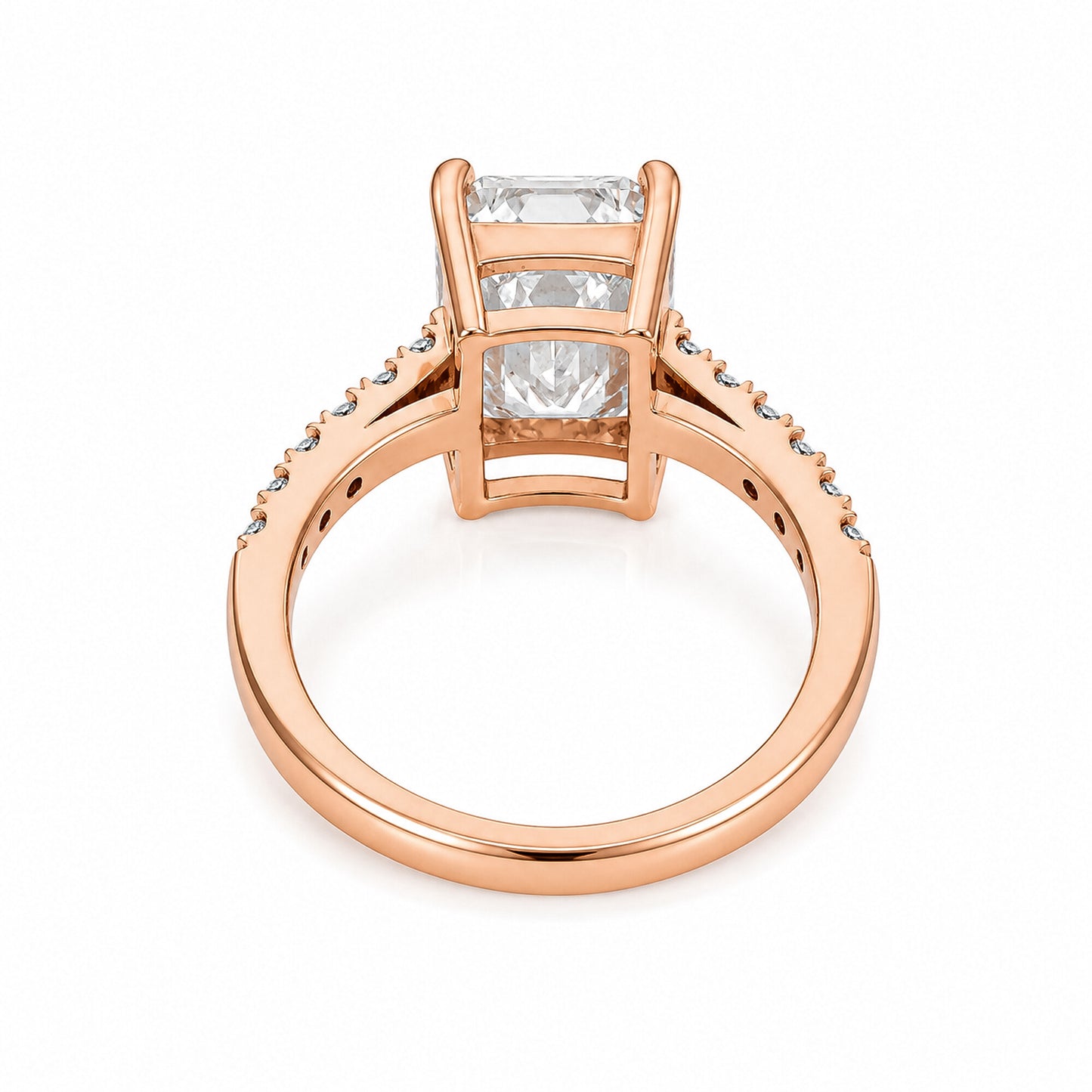 IGI Certified Lab Grown Diamond 0.35ct Emerald-Cut Solitaire Ring — 14K/18K Solid Gold