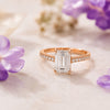 IGI Certified Lab Grown Diamond 0.35ct Emerald-Cut Solitaire Ring — 14K/18K Solid Gold