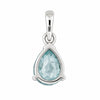 IGI Certified Lab Grown Fancy Aqua Blue Diamond Pear-Cut Halo Pendant Necklace — 10K/14K Solid Gold, Adjustable Chain
