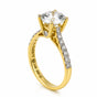 IGI Certified Lab Grown Diamond 0.425ct Round Halo Cluster Ring — 14K/18K Solid Gold