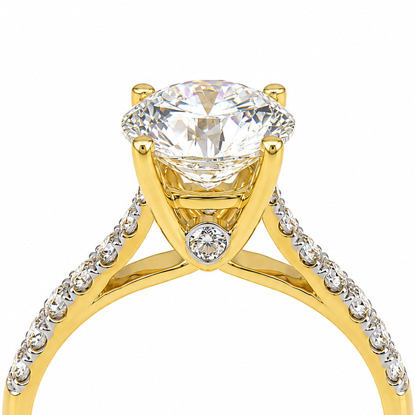 IGI Certified Lab Grown Diamond 0.425ct Round Halo Cluster Ring — 14K/18K Solid Gold