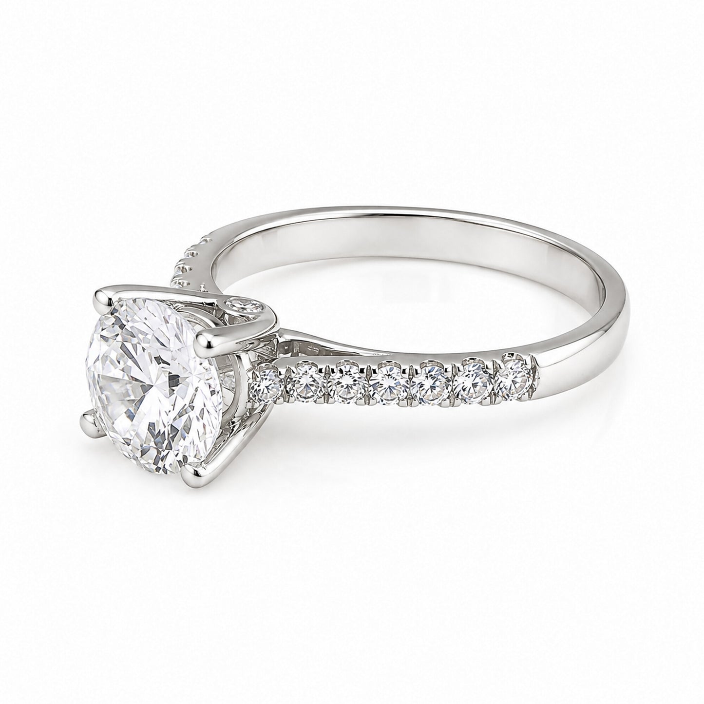 IGI Certified Lab Grown Diamond 0.427ct Round Halo Cluster (Refined) Ring — 14K/18K Solid Gold