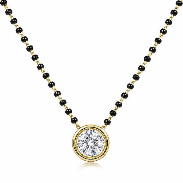 IGI Certified Lab Grown Diamond Round-Cut Solitaire Pendant Necklace — 18K Solid Gold, Adjustable Chain