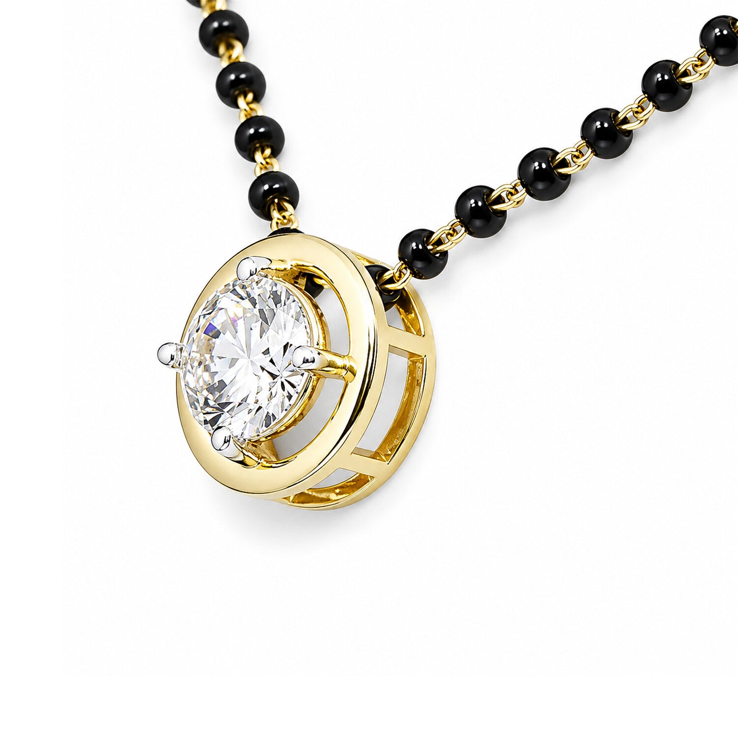 IGI Certified Lab Grown Diamond Round-Cut Solitaire Pendant Necklace — 18K Solid Gold, Adjustable Chain
