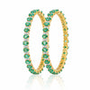 IGI Certified Lab Grown Emerald Oval-Cut Statement Bangle — 14K/18K Solid Gold