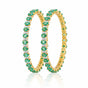 IGI Certified Lab Grown Emerald Oval-Cut Statement Bangle — 14K/18K Solid Gold