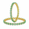 IGI Certified Lab Grown Emerald Oval-Cut Statement Bangle — 14K/18K Solid Gold