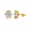 Lab Grown Diamond Accent Round Stud Earrings — Solid 14K / 18K Gold