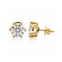 Lab Grown Diamond Accent Round Stud Earrings — Solid 14K / 18K Gold