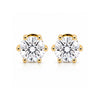 Lab Grown Diamond Accent Round Stud Earrings — Solid 14K / 18K Gold