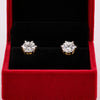 Lab Grown Diamond Accent Round Stud Earrings — Solid 14K / 18K Gold
