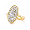IGI Certified Lab Grown Diamond 0.98ct Fancy-Cut Halo Cluster Ring — 14K/18K Solid Gold