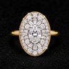 IGI Certified Lab Grown Diamond 0.98ct Fancy-Cut Halo Cluster Ring — 14K/18K Solid Gold
