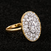 IGI Certified Lab Grown Diamond 0.98ct Fancy-Cut Halo Cluster Ring — 14K/18K Solid Gold