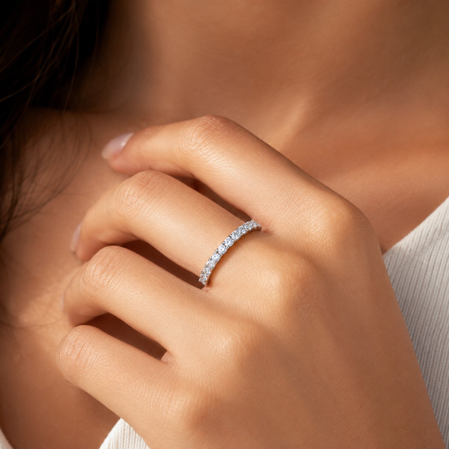IGI Certified Lab Grown Diamond Round-Cut Halo Ring — 14K/18K Solid Gold