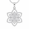 IGI Certified Lab Grown Diamond Round-Cut Micro-Pave Cluster Pendant Necklace — 14K/18K Solid Gold, Adjustable Chain
