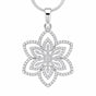 IGI Certified Lab Grown Diamond Round-Cut Micro-Pave Cluster Pendant Necklace — 14K/18K Solid Gold, Adjustable Chain